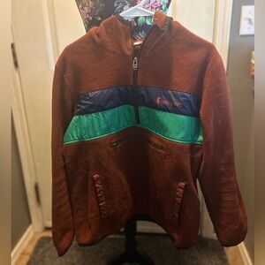Cotopaxi Brown and Green Fleece Hoodie